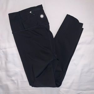 Athleta Laser Cut Black Leggings